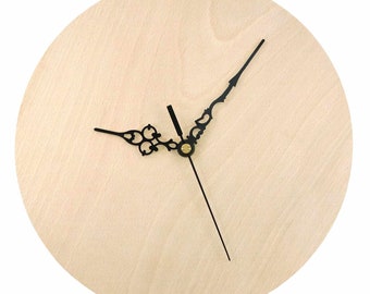 Chunky Solid Wooden 25cm Plain Wooden Clock