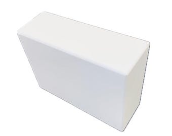 Luxury White Painted Tall Solid Wooden Rectangular Urn / Casket - 20cm (Size 3)