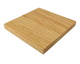 Deluxe Solid Oak 10cm Square Coasters / Drinks Mats