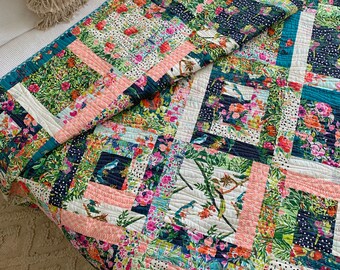 Floral Quilt Pattern Etsy