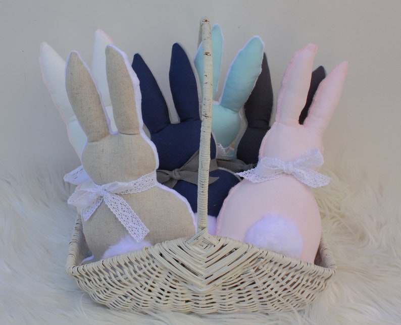 Easter fun PDF sewing pattern drawstring bag bunny softie | Etsy