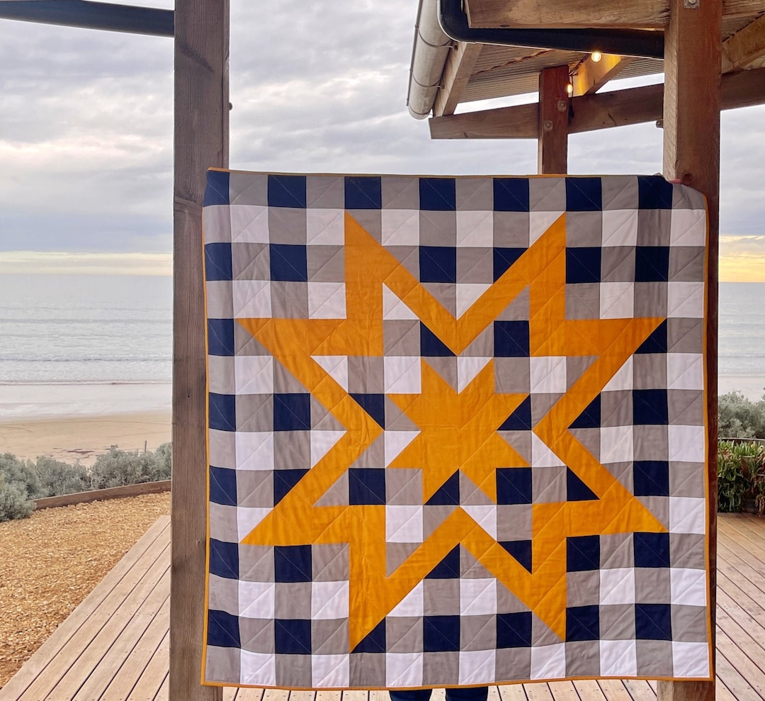Gingham Star Quilt PDF Quilt Pattern Etsy