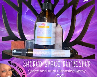 Aura Cleansing Spray – Sage Lavender Mist with Crystals for Energy Clearing & Spiritual Healing