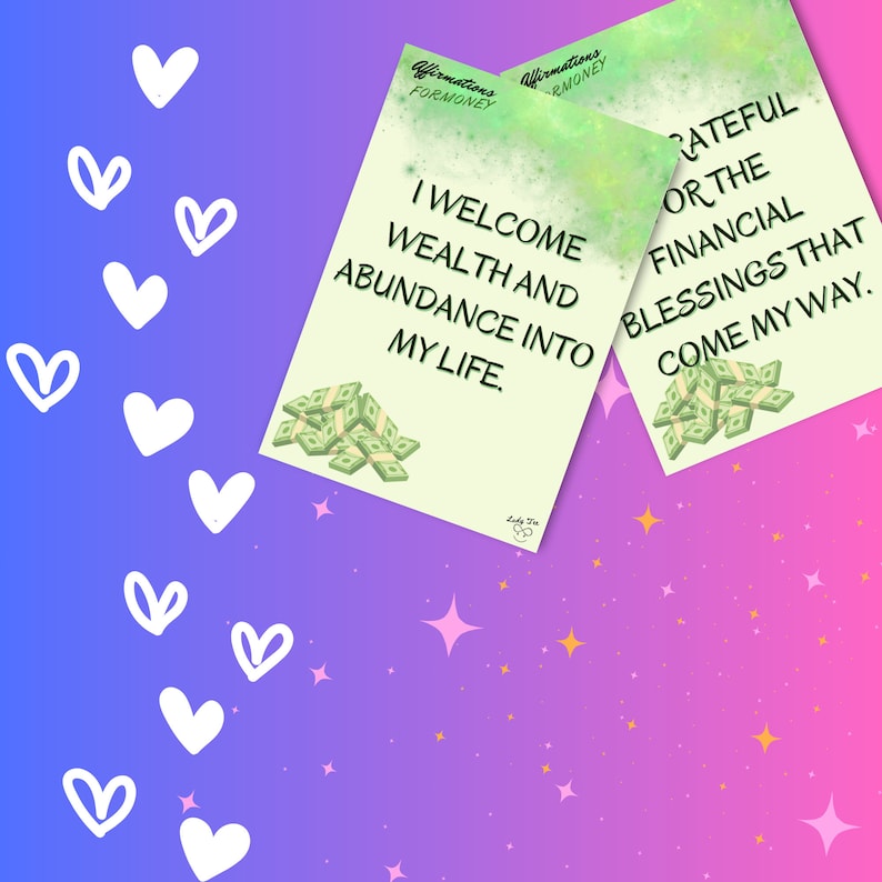 Money Manifestation Affirmation Cards for Financial Empowerment Attract ...