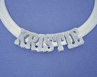 Silver 3D Name Pendant