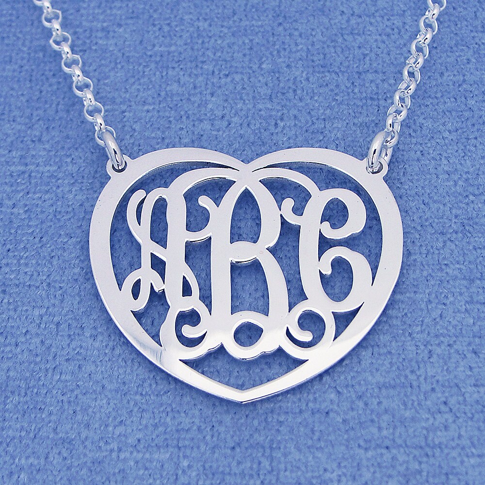 Sterling Silver Monogram Necklace