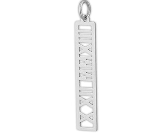 Silver Disc Bar Necklace