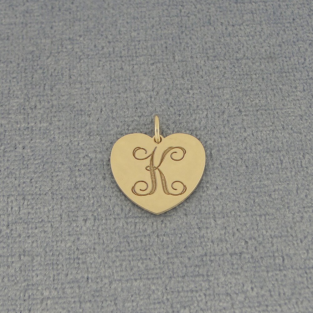 Engravable Monogram Disc Charm Necklace