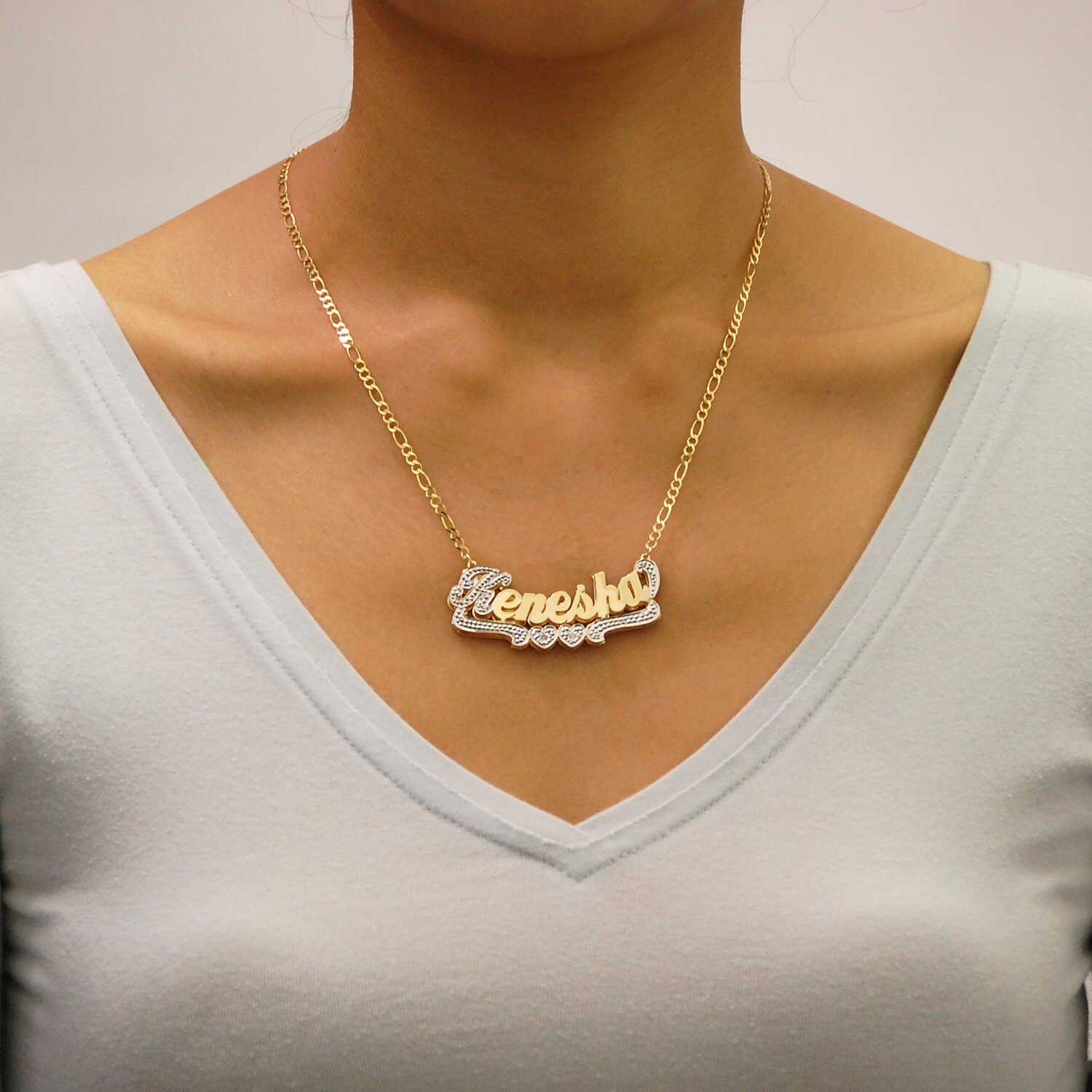 Large Personalized 10K or 14K Gold 3D 