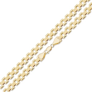 10K Real Gold 6 MM Presidential Watch Band Style Link Necklace Chain