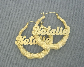 Gold Name Earrings