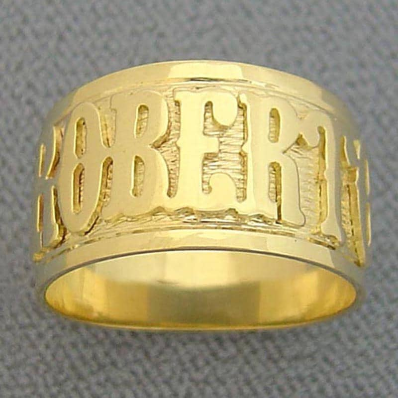 Buy Personalized Ring for Men, Man Gold Ring, Custom Name Ring, Husband  Anniversary Gift, Personalized Gold Ring, Ring for Dad, Gold Name Ring  Online in India - Etsy