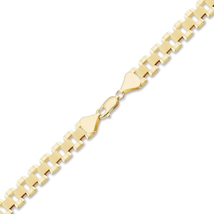 10K Solid Real Gold 8 MM Presidential Watch Band Style Link Bracelet or Anklet