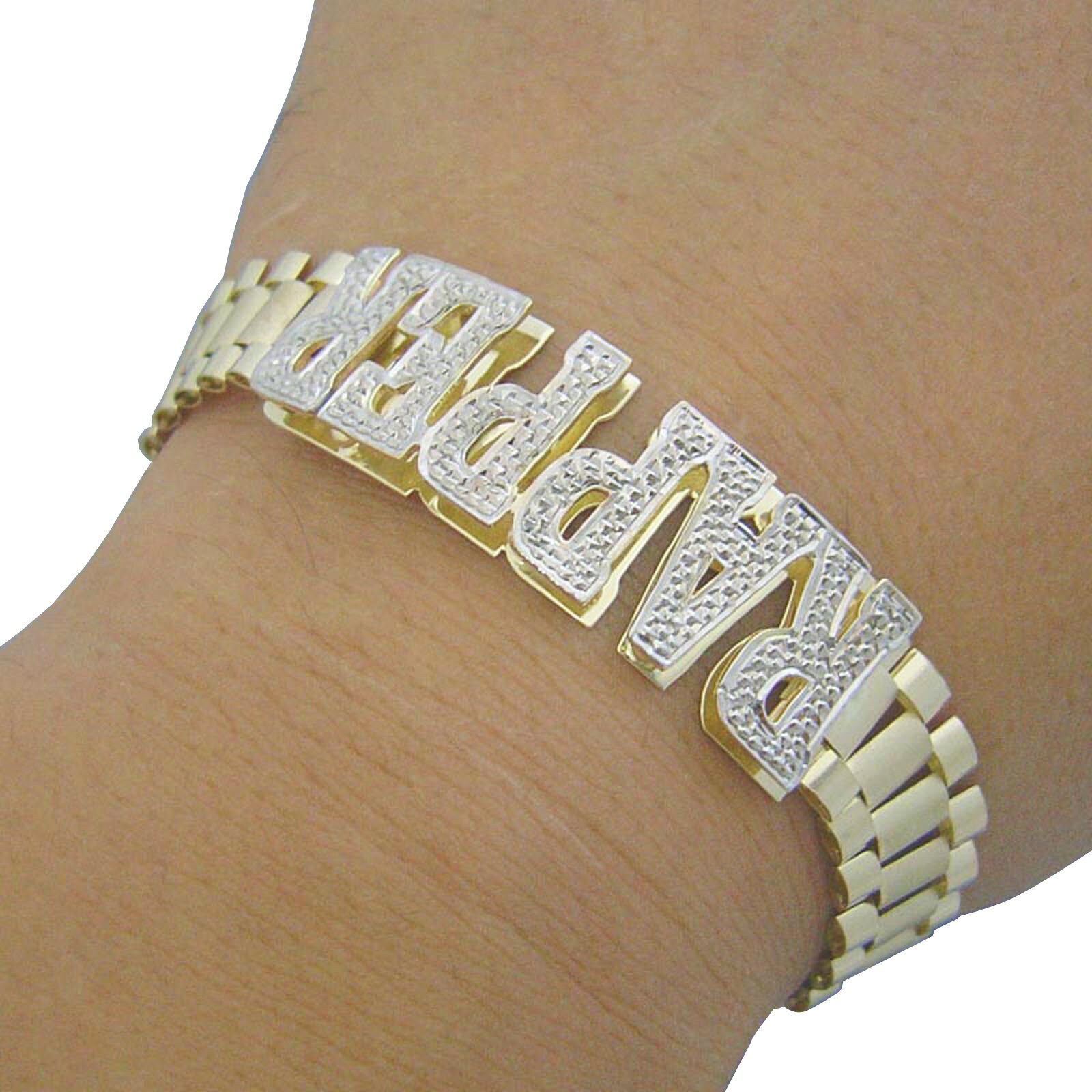 Personalized 10k 2024 gold bracelet