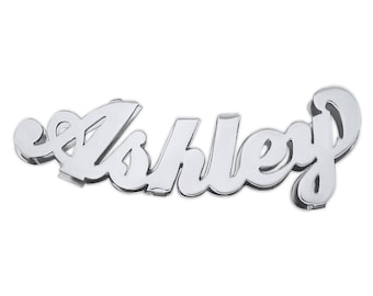 Sterling Silver 3D Personalized Shiny Cursive Name Charm Pendant Slider 10 mm Herringbone Chain