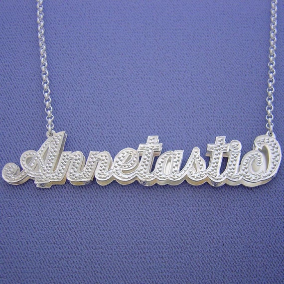 Sterling Silver Custom Name Chain Necklace
