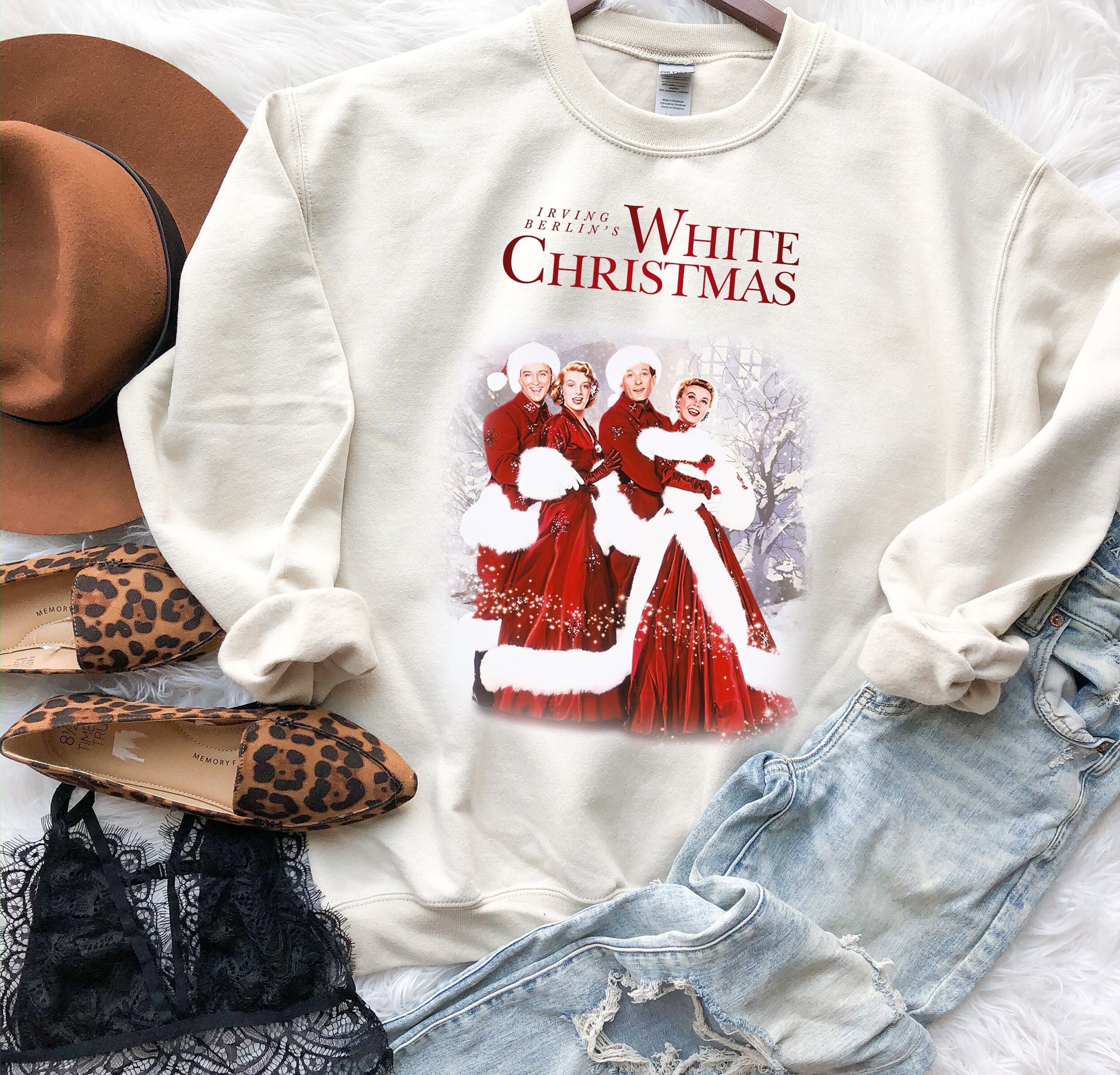Vintage White Christmas Sweatshirt, Christmas Musical Movie Sweatshirt, White Christmas Movie 1954 Sweatshirt, Christmas Romantic Movie Gifts