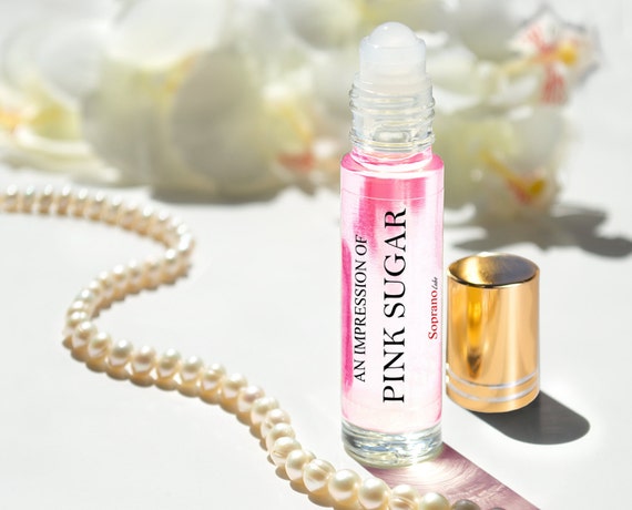 PINK SUGAR Type Pure Perfume Oil. Natural, Vegan, Coconut Oil Luxury  Roll-On Perfume. Alcohol Free. Travel Size 1/3 oz (10 ml)
