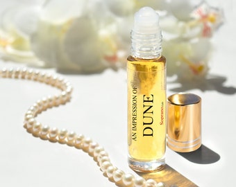 DUNE Type Pure Perfume Oil. Natural, Vegan, Coconut Oil Luxury Roll-On Perfume. Alcohol Free. Travel Size 1/3 oz (10 ml)