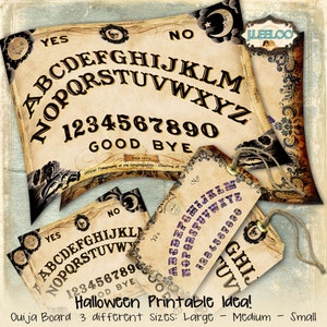 OUIJA BOARD halloween spirit talking gothic large 3 size instant download scrapbooking vintage journaling digital collage sheet pp306