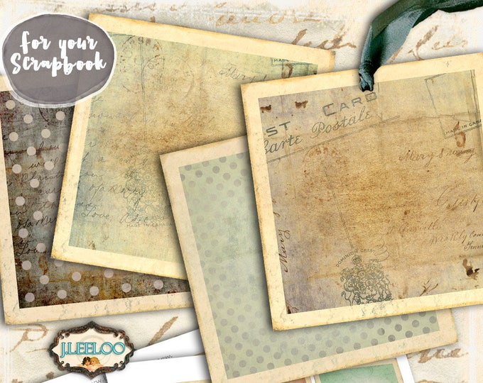 VINTAGE POLKA DOTS 2.5 inch square shabby chic images pendant magnet and craft distressed backgrounds instant download printable qu510