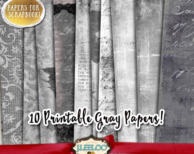 AUTUMN MIST large digital papers 12x12 inch size collage sheet grunge texture for scrapbook craft art instant download printable pp110