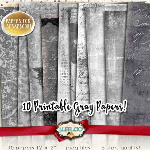 AUTUMN MIST large digital papers 12x12 inch size collage sheet grunge texture for scrapbook craft art instant download printable pp110