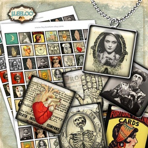 TABLEAU DE BONNE VOITURE Feuille de collage numérique imprimable images halloween à télécharger pour résine verre pendentifs résultats lunette plateaux aimants qu460