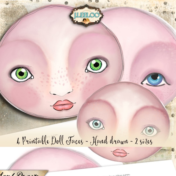 Iron on Face Transfer Dolls Etsy