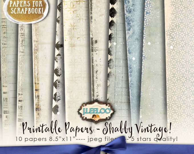 OLD VINTAGE PAPER large 8.5x11 inch papers shabby chic crafting tattered background scrapbooking instant download printable diary pp395