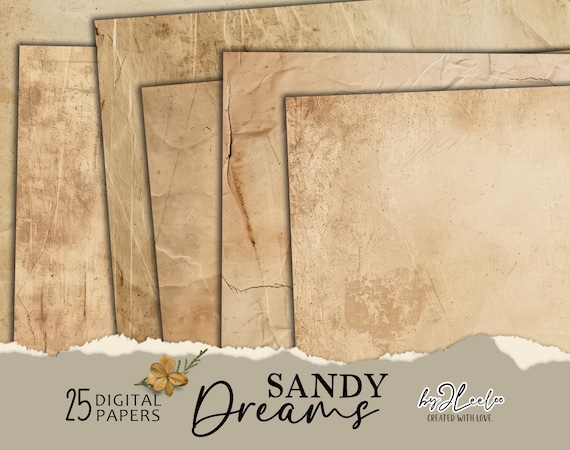 SANDY DREAMS vintage papers | nature tone texture Old Backdrops | Fine Art Textures Photo Overlays Grunge Textures - Digital Texture | pp756