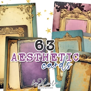 CARTE ESTETICHE forniture per lavoretti di carta / etichette di colori alla moda / etichette grunge rovinate effimere diario spazzatura / foglio di collage digitale / pp654