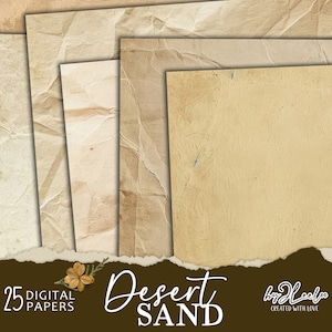 Papiery vintage DESERT SAND | tekstura w odcieniach natury Stare tła | Tekstury artystyczne Nakładki na zdjęcia Tekstury grunge - Tekstura cyfrowa | pp753