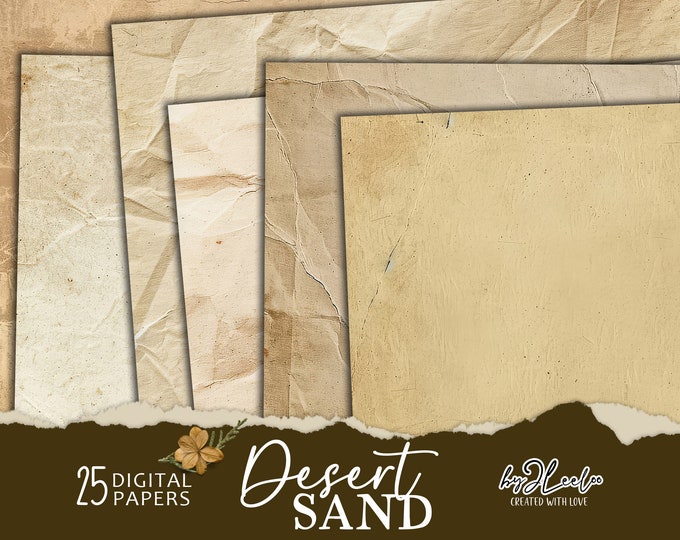 DESERT SAND vintage papers | nature tone texture Old Backdrops | Fine Art Textures Photo Overlays Grunge Textures - Digital Texture | pp753