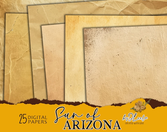 SUN OF ARIZONA pages vintage backdrops | yellow digital old and wrinkled paper images | backgrounds distressed antique gold texture | pp760
