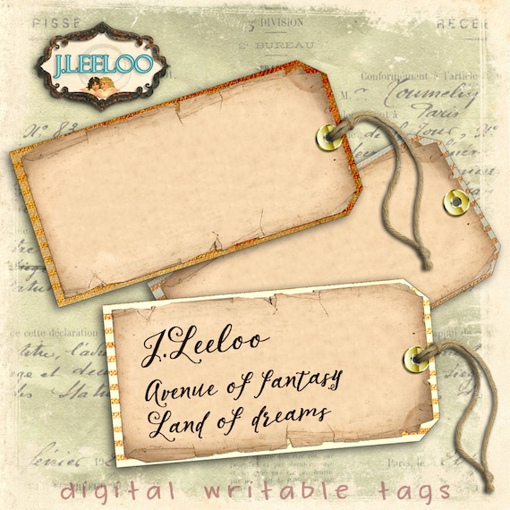 Blank STRIPED TAGS print and add your own text Digital collage sheet editable writable label instant download tl159