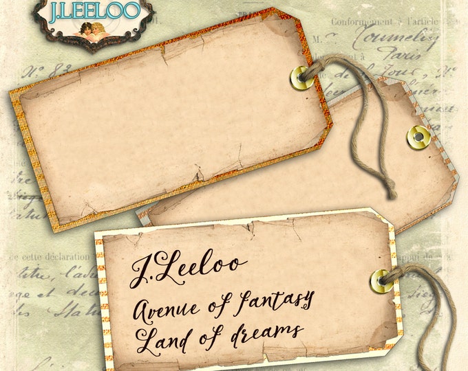 Blank STRIPED TAGS print and add your own text Digital collage sheet editable writable label instant download tl159