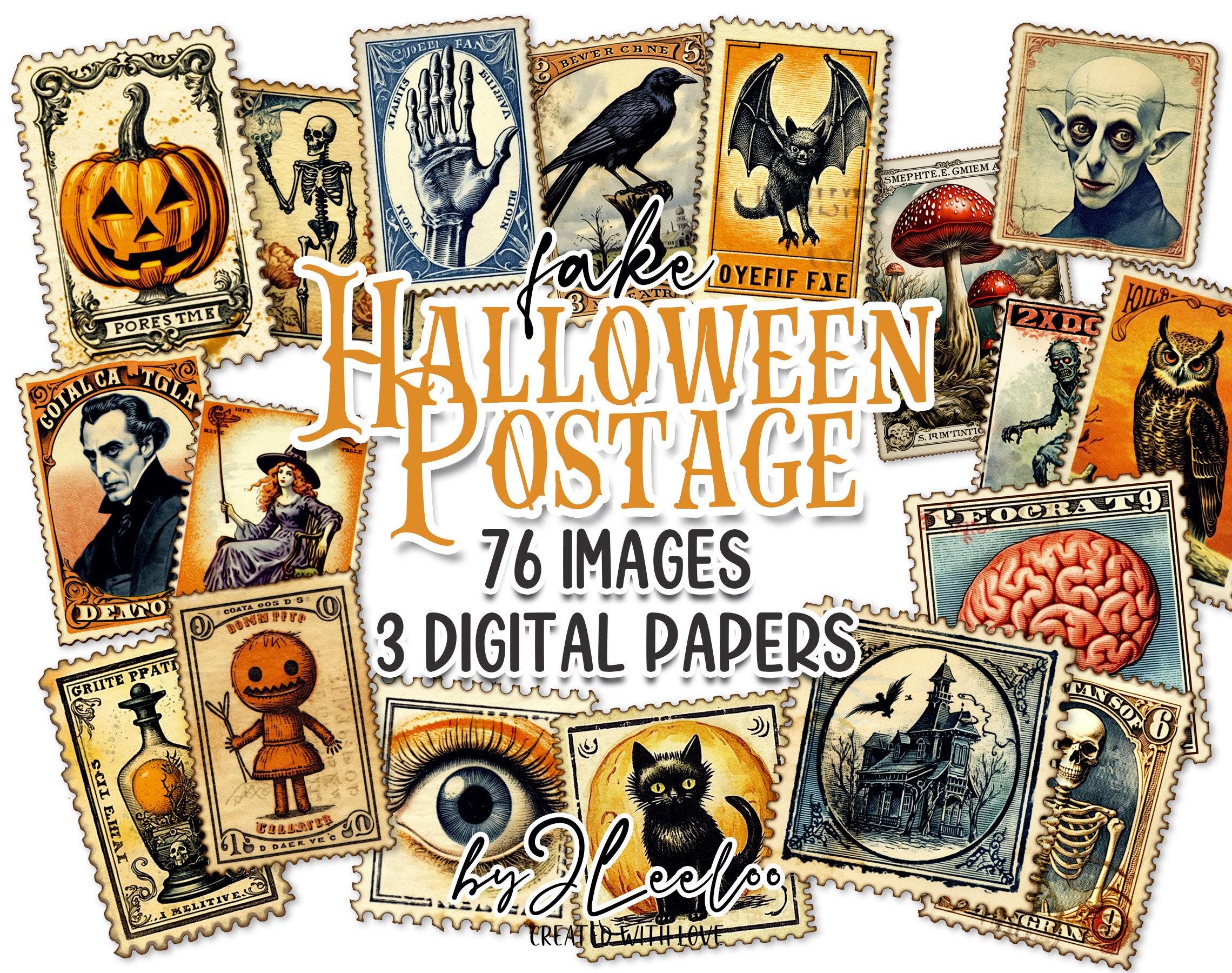 Vintage Postal Stamps From 60's & 70's Ephemera Digital Printable Collage  Sheets, Retro State, Olympic, and Moon Stamps 