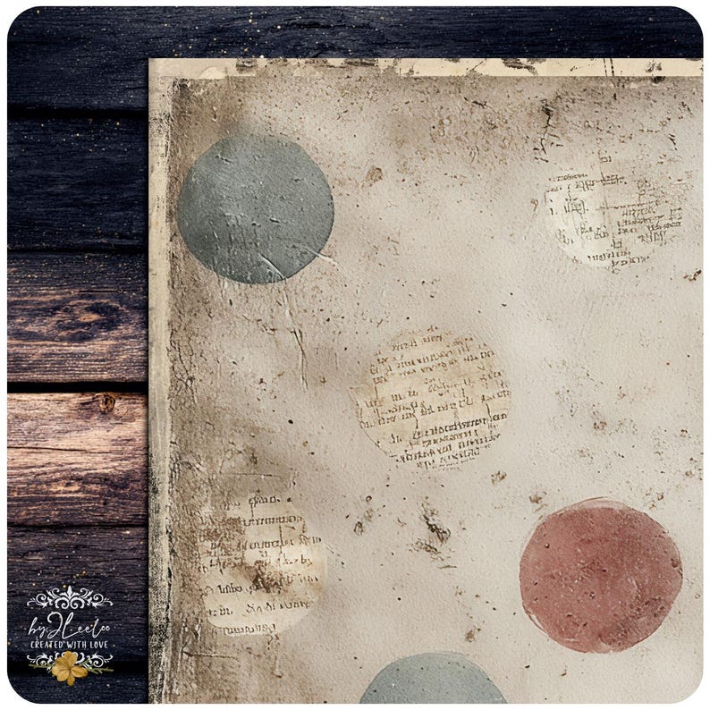 POLKA PATCHES – Vintage Junk Journal Pages, Paper Dots Backgrounds ...