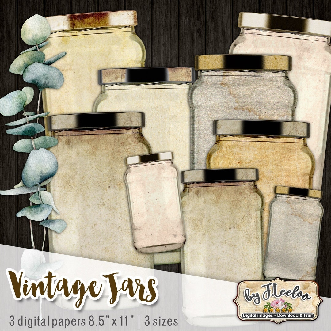 JARS VINTAGE Images - Decor Printable Mason Jars Download for Scrapbook ...