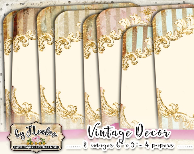 VINTAGE DECOR editable invitation greeting cards hang tags Shabby chic printable Digital collage sheet vintage instant download pp460