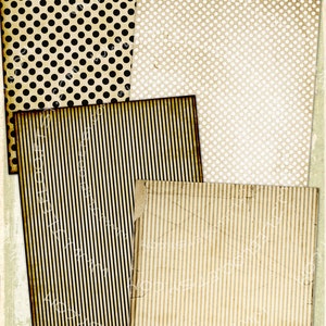 May include: Four digital paper textures in a collage. The top left texture is a black and white polka dot pattern. The top right texture is a white and beige polka dot pattern. The bottom left texture is a black and beige striped pattern. The bottom right texture is a beige and brown striped pattern.
