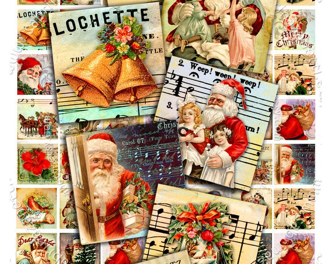 Digital collage DEAR SANTA 1x1 square christmas holidays for pendant clipart magnet instant download printable qu130