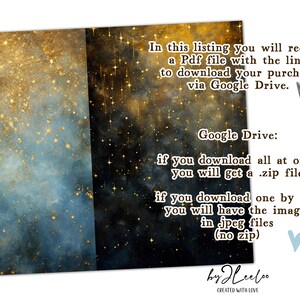 STARRY NIGHT Half Pages Christmas Printable | Junk Journal Mixed Media ...