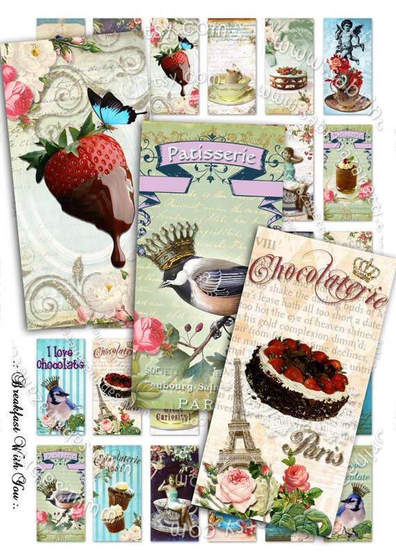 BREAKFAST WITH YOU domino printable 2x1 inch soldered pendant Digital collage crow bird royal instant download background vintage do108
