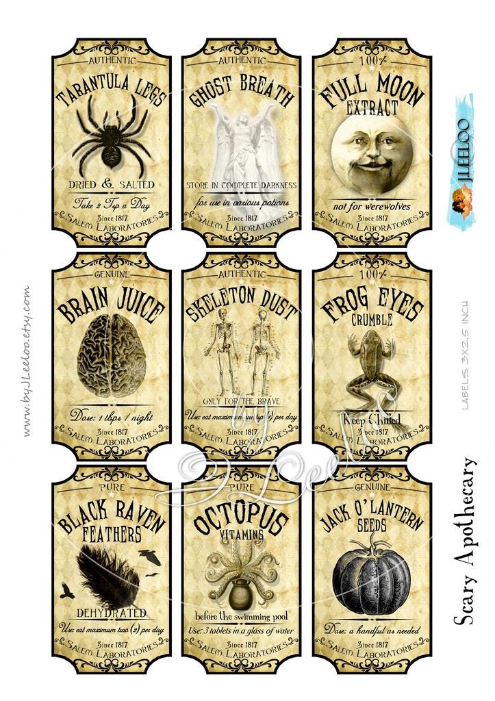 Printable Poison Bottle Labels - Printable Coloring Pages