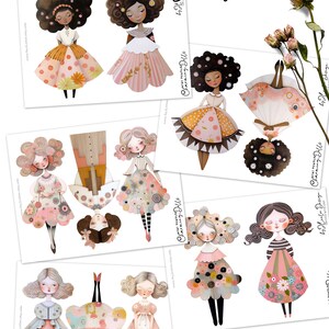 CHARMING DOLLS Paper Printable Kit Junk Journal Cut off | Dolls Bundle ...