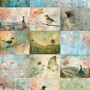 WHIMSY SPRINGTIME Collection 56 Illustration 3 Sizes | Hand-drawn ...