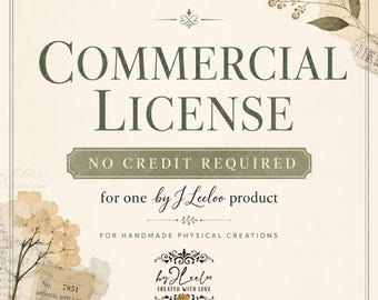 Limited Commercial License NO Credit required / Single product