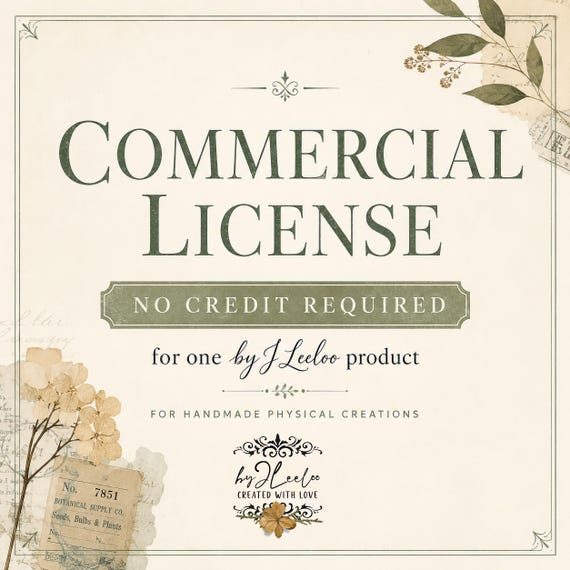 Limited Commercial License NO Credit required / Single product
